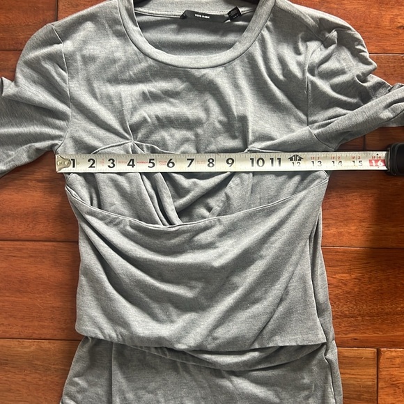 Vera Moda nelly Ruched Knit Top, Heather Gray, Size Small - Picture 7 of 8